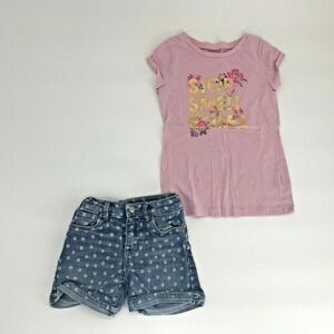 Cherokee Levi’s Girls T-Shirt Shorts Lot Midi Short Smell Roses Sz S 6